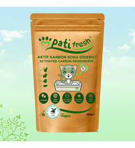 Pati Fresh Doğal Aktif Karbon Kedi Kumu Koku Giderici 100 gr