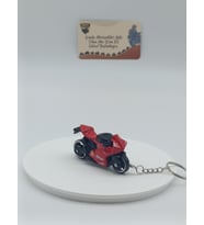 Süpersport Motosiklet Metal Anahtarlık Kırmızı - Diecast Yarış Motoru Figürü