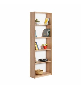 Adore Mobilya Modern 5 Raflı Kitaplık - Sonoma 64x182x26 cm (GxYxD)