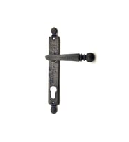 Antika Tarz Dekoratif Pirinç Misket Oda Kapı Kolu - 245x34 mm, Oksit TG-V 5543