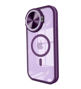 İphone 15 Pro Kılıf Teleskop Lens Magsafe Silikon Kapak - Derin Mor