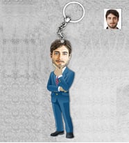 Kişiye Özel Öğretmen Erkek Ahşap Anahtarlık-13