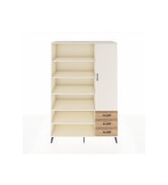 Hyperion Dolap 9 Raflı 3 Çekmeceli Tek Kapaklı  132x44x195 Aytaşı-Aytaşı/Çam