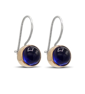 Safir Taşlı Otantik Gümüş Kadın Küpe 201024127