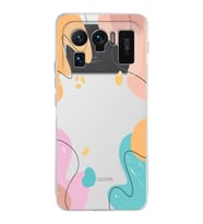 Xiaomi Mi 11 Ultra Uyumlu Kamera Korumalı Kapak Karışık Renkler Tasarımlı Şeffaf Silikon Kılıf