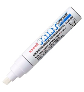 Uni PX-30 Paint Marker 4.0-8.5mm Kesik Uç Boyama Markörü Beyaz 