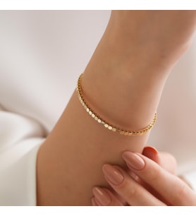 Goldium 14 Ayar Altın Toplu Bileklik (Sarı)