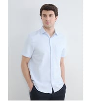 LCW BUSINESS Mavi Regular Fit Desenli Erkek Gömlek