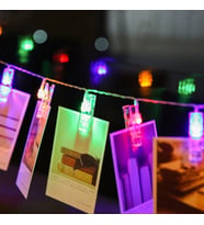 Renkli Işıklı Mandallı Fotoğraf Albümü 10 lu - RGB