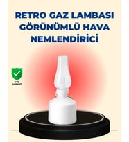 Northcity Kablosuz Retro Buhar Makinesi & Gaz Lambası Tasarım Ledli Aromaterapi Difüzörü - 6 Saat Pil Süresi