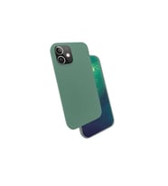 Apple iPhone 12 Uyumlu Kılıf Zore Silk Silikon (Koyu Yeşil)