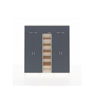 Arges Dolap 12 Raflı 9 Kapaklı 2 Askılı 220x30x243 Aytaşı-Antrasit/Çam