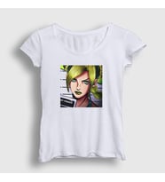 Presmono Kadın Beyaz Jolyne Cujoh Anime Jojo T-Shirt 321593tt