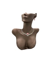 Polyester Malzeme Kahve Renk 33 / 26 cm Takı Sergileme Mankeni (Açık Kahverengi)