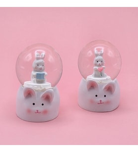Mini Boy Tavşan Tasarımlı Işıklı Kar Küresi