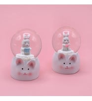 Mini Boy Tavşan Tasarımlı Işıklı Kar Küresi