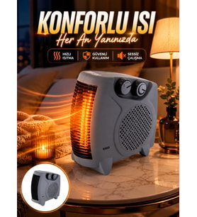 Fanlı Oda Isıtıcısı Termostat Kontrollü Soğuk Hava Üfleme Modu Yeni Nesil