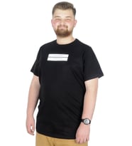 Mode XL Büyük Beden T-Shirt Bis Yaka Black Series 22189 Siyah