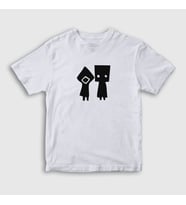 Presmono Unisex Çocuk Beyaz Six And Mono Little Nightmares T-Shirt 160230tt (Beyaz)