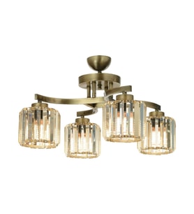 AVONNI AV-65229-4E Eskitme Kaplama Modern Avize E27 Metal Kristal 58cm
