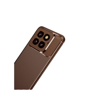 Xiaomi Mi 14t Pro Kılıf Auto Focus Karbon Kapak - Kahverengi