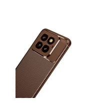 Xiaomi Mi 14t Pro Kılıf Auto Focus Karbon Kapak - Kahverengi