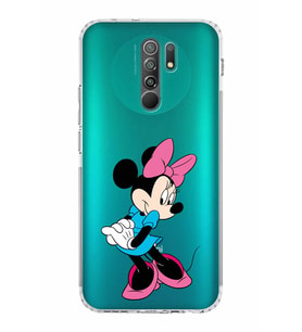 Xiaomi Redmi 9  Kamera Korumalı Kapak Minnie Mouse Tasarımlı Şeffaf  Kılıf