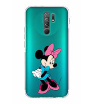 Xiaomi Redmi 9  Kamera Korumalı Kapak Minnie Mouse Tasarımlı Şeffaf  Kılıf