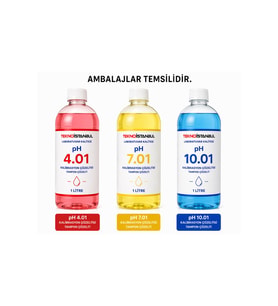 pH 4.01 - 7.01 - 10.01 Kalibrasyon Sıvıları Seti 1 Litre