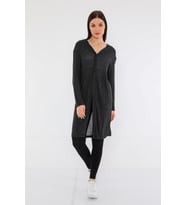 ALEXANDERGARDI YÜN GÖRÜNÜMLÜ DÜĞMELİ İNCE HIRKA (B21-102101) (Antrasit)