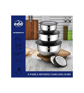 Çok Fonksiyonlu 9 Parça Rende ve Saklama Kabı Seti