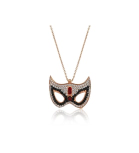 Gümüş Maske Kadın Kolye CSR2181127