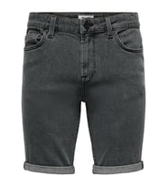 Only & Sons Erkek Regular Fit Siyah Kot Şort 22022331