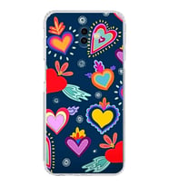 PrintiFy Samsung Galaxy J6 Plus 2018 ile Uyumlu 1mm Slim Fit Retro Colors 3 Baskılı Şeffaf  Kılıf
