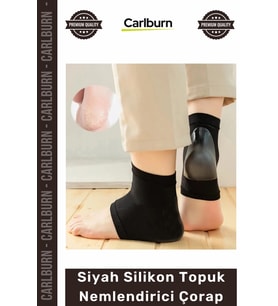 Özel Üretim Çatlak Karşıtı Ayak Bakım Yumuşatıcı Esnek Tam Siyah Silikon Topuk Nemlendirici Çorap