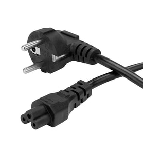 Ayt Fully G-513c 3x0.75mm Siyah 1.5 Metre Yonca Tip Power Elektirik Kablosu Bilgisayar Monitör Adaptör Kablo