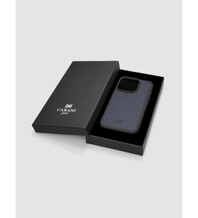 Hakiki Deri Iphone 15 Pro Lacivert Unisex Telefon Kılıfı