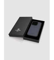Hakiki Deri Iphone 15 Pro Lacivert Unisex Telefon Kılıfı