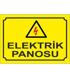Elektrik Panosu 21x28 Arkası Sticker