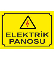 Elektrik Panosu 21x28 Arkası Sticker