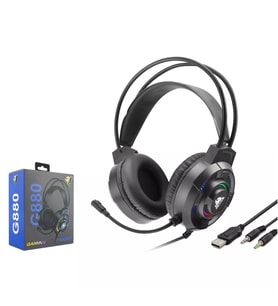 Hadron G880 Gaming Mikrofonlu Oyuncu Kulaklığı RGB Işıklı - Siyah