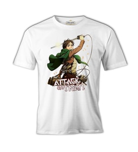 Levi Ackerman - Attack on Titan Beyaz Erkek Tshirt