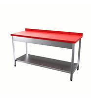 Vital  VCT-PT-97 Çalışma Tezgahı Polietilen Tablalı Taban Raflı