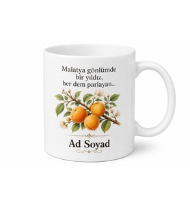 Malatyalı Hemşehriye Özel İsimli Baskılı Kupa Bardak Malatya Hediye