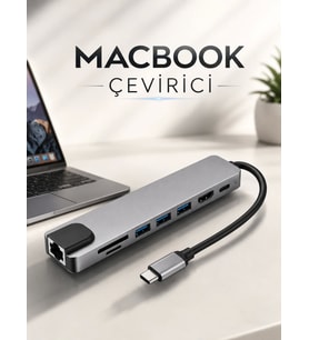 Çevirici Dönüştürücü Adaptör Macbook 3 In 1 Type-C To Hdmı USB 3.0