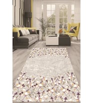 Dijital Kaymaz Taban Yıkanabilir Modern Renkli Salon Halısı Mutfak Halısı Yolluk ND-HT-456 (Krem)