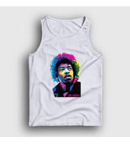 Presmono Unisex Beyaz Colors Jimi Hendrix Atlet 302233tt