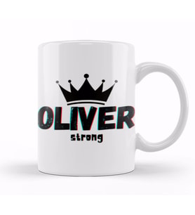 Oliver Name Custom Design Gift Baby Gift For Him Kupa Bardak Porselen