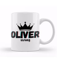Oliver Name Custom Design Gift Baby Gift For Him Kupa Bardak Porselen