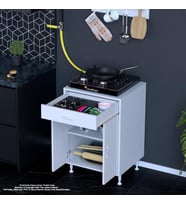 Modilayn BİRCE M-60 x 87 x 48 cm Set Üstü Ocak ve Çekmeceli Raflı Mutfak Dolabı